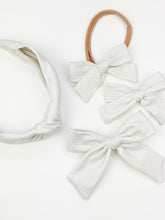 Load image into Gallery viewer, Knotted Headband | Ivory Shimmer
