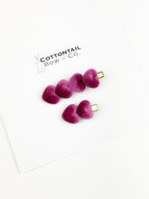 Load image into Gallery viewer, Mommy & Me Bar Clip Set | Mauve Velvet