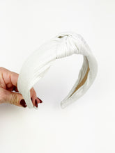 Load image into Gallery viewer, Knotted Headband | Ivory Shimmer