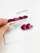 Load image into Gallery viewer, Mommy & Me Bar Clip Set | Mauve Velvet