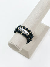 Load image into Gallery viewer, Lava Bead 3 Bracelet Stack