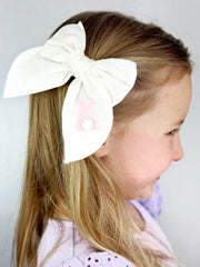 Maeve | Embroidered Bunny | Extra Large | Left Clip