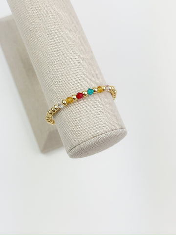 Family Birthstone Beaded Bracelet