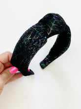 Load image into Gallery viewer, Knotted Headband | Rainbow Foil Spiderweb
