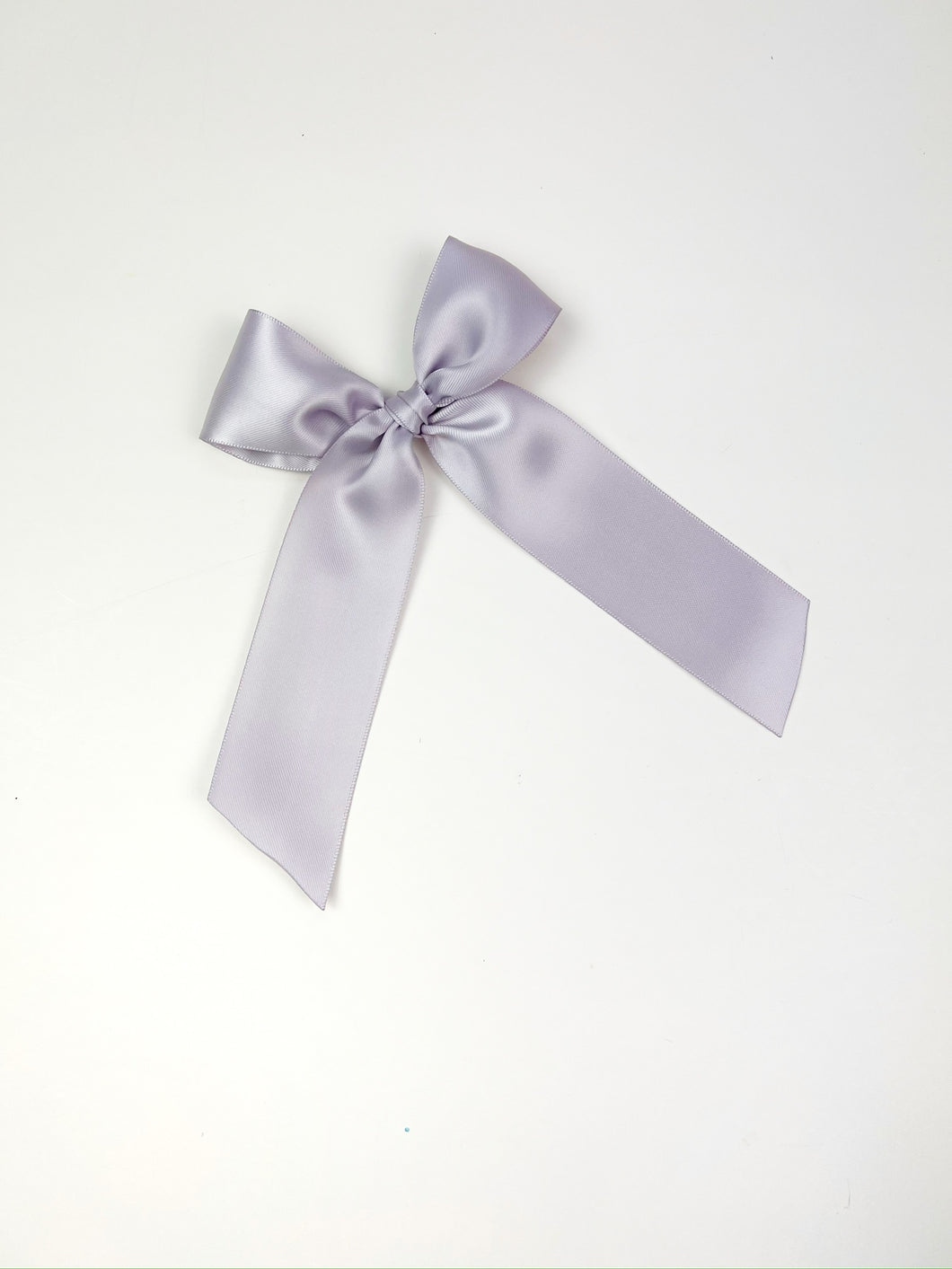 Maeve | Dusty Purple Satin | Long Tail | Left Clip