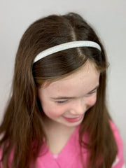 Skinny Headband | White Shimmer