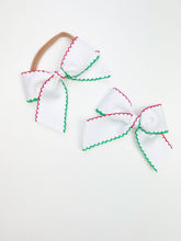 Load image into Gallery viewer, Maeve | Holiday Ribbon Bow | Oversized | Headband
