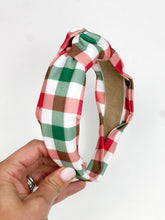 Load image into Gallery viewer, Knotted Headband | Jolly Plaid {PRE-ORDER}
