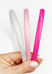Skinny Headband | White Shimmer