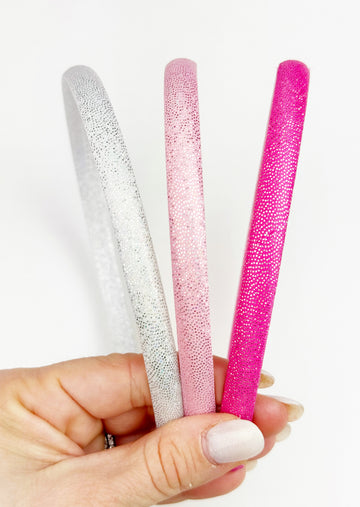 Skinny Headband | White Shimmer