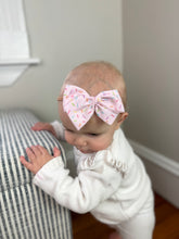 Load image into Gallery viewer, Maeve | Pink Sprinkles (poly crepe de chine) | Standard | Headband {PRE-ORDER}
