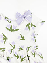 Load image into Gallery viewer, Maeve | Textured Lilac Ruffle Bow | Standard | Right Clip
