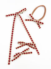 Load image into Gallery viewer, Pigtail Set | Red Hearts {PRE-ORDER}

