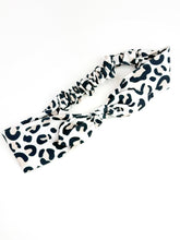 Load image into Gallery viewer, Stretch Back Headband with Bow | Neutral Leopard | One Size Fits Most
