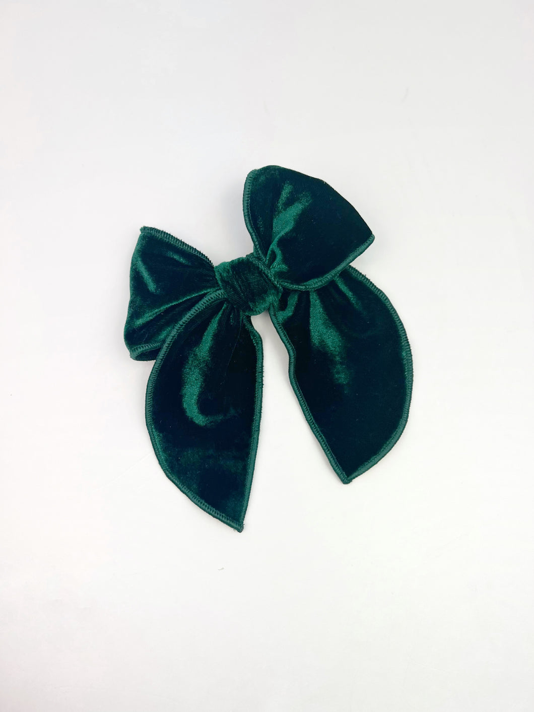 Maeve | Green Velvet | Party Bow | Left Clip