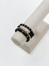 Load image into Gallery viewer, Lava Bead 4 Bracelet Stack
