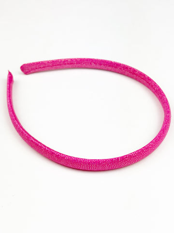 Skinny Headband | Hot Pink Shimmer
