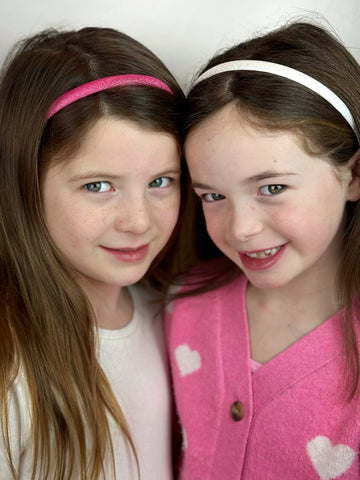 Skinny Headband | White Shimmer