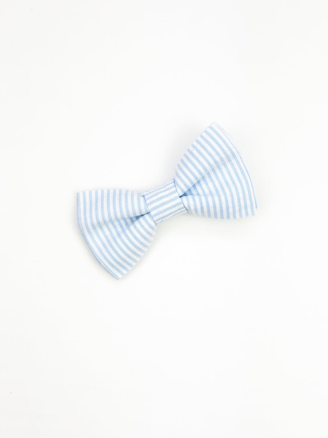 Leo Bow Tie | Light Blue Seersucker