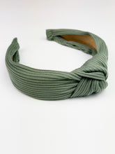 Load image into Gallery viewer, Knotted Headband | Vintage Olive
