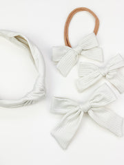 Knotted Headband | Ivory Shimmer