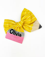 Load image into Gallery viewer, Personalized Classic Pencil Bow
