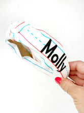 Load image into Gallery viewer, Personalized Notebook Knotted Headband
