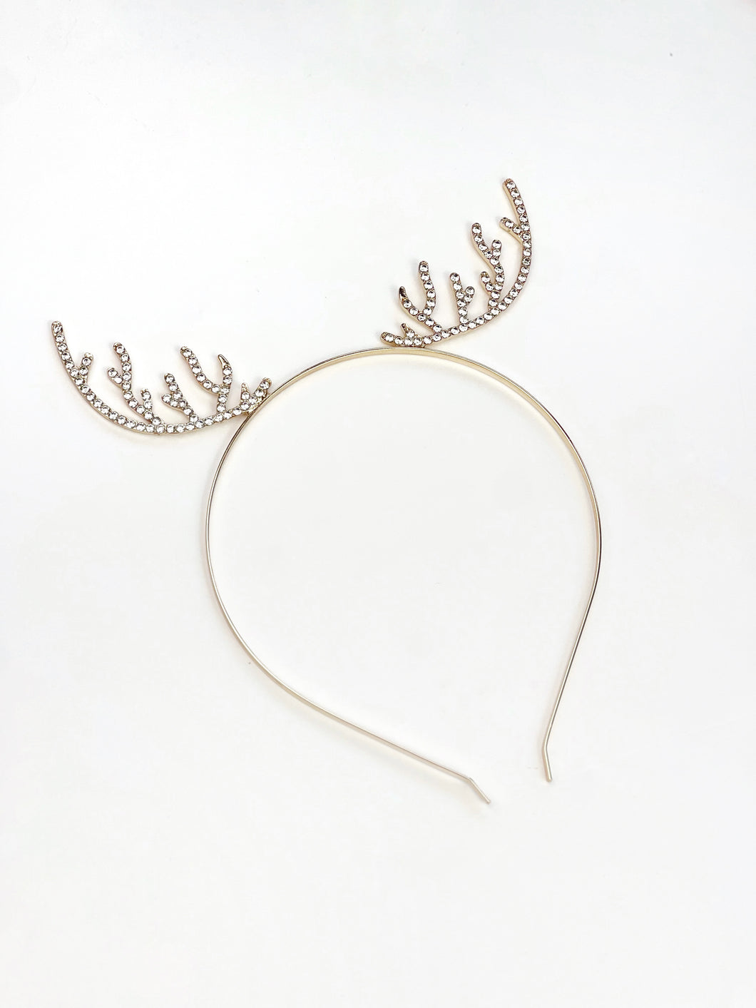 Gold Reindeer Antler Headband