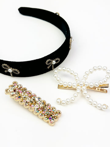 Bar Clip | Gold Glitter