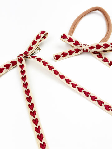 Maeve | Red Hearts | Mini | Headband {PRE-ORDER}