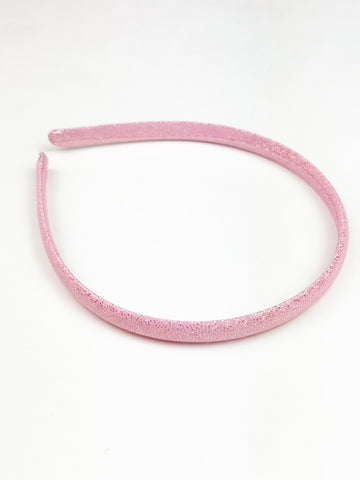 Skinny Headband | Baby Pink Shimmer