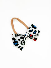 Load image into Gallery viewer, Maeve | Red, White &amp; Blue Leopard (poly crepe de chine) | Standard | Headband
