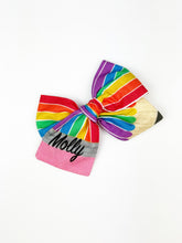Load image into Gallery viewer, Personalized Rainbow Pencil Bow
