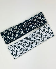 Logo Twist Wrap | White | One Size {PRE-ORDER}