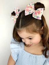 Load image into Gallery viewer, Pigtail Set | Spring Bouquet (poly crepe de chine) {PRE-ORDER}
