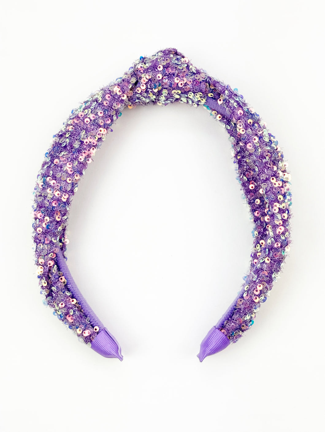 Knotted Headband | Purple Sequin