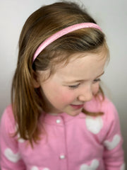 Skinny Headband | Baby Pink Shimmer