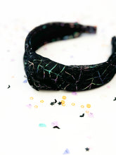 Load image into Gallery viewer, Knotted Headband | Rainbow Foil Spiderweb
