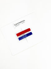 Load image into Gallery viewer, Bar Clip Set | Red and Blue Star
