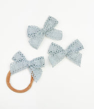 Load image into Gallery viewer, Pigtail Set | Powder Blue Crochet
