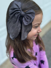 Load image into Gallery viewer, Maeve | Midnight Shimmer | Party Bow | Left Clip
