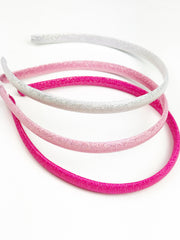 Skinny Headband | White Shimmer