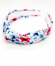 Load image into Gallery viewer, Knotted Headband | Patriotic Floral
