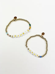 Beaded Name Birthstone Bracelet