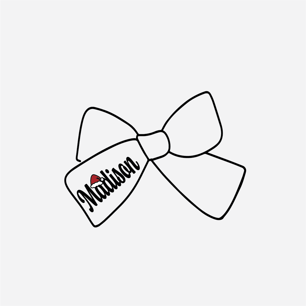 Personalized Santa Bow