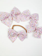Load image into Gallery viewer, Pigtail Set | Pink Sprinkles (poly crepe de chine) {PRE-ORDER}

