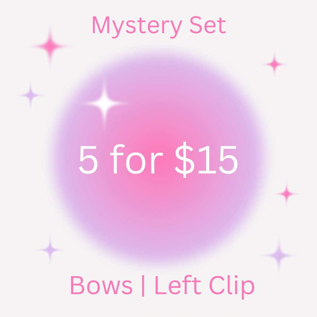 Mystery Bundle | Bows | Left Clip | Set of 5