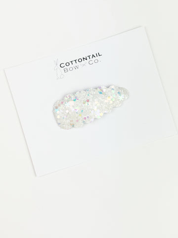 XL Snap Clip | Winter Wonderland Glitter