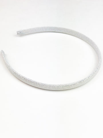 Skinny Headband | White Shimmer