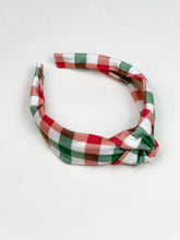 Load image into Gallery viewer, Knotted Headband | Jolly Plaid {PRE-ORDER}
